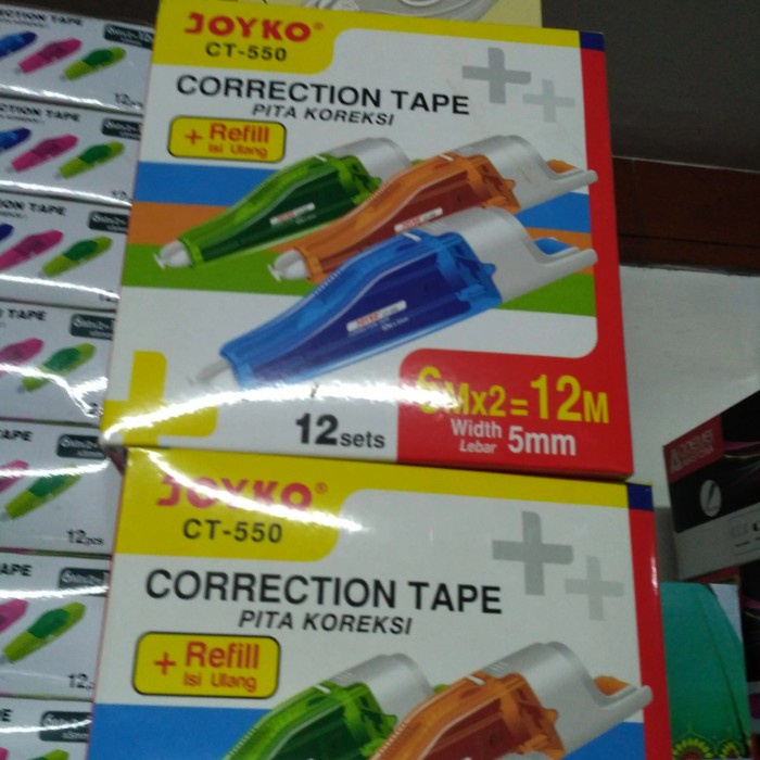 

Gilaa!!! Joyko Correction Tape Ct-550/Pita Koreksi - Doz Isi 12 Pcs. Terlaris