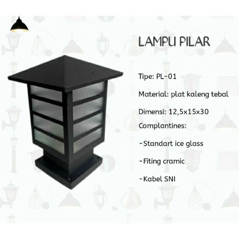 Jual LAMPU HIAS PILAR PAGAR MINIMALIS | Shopee Indonesia