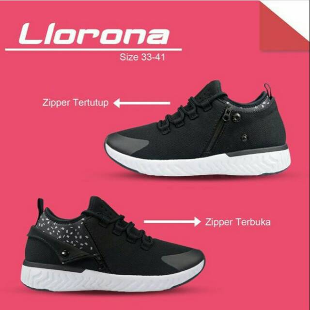 (BISA NEGO) Sepatu Anak Tomkins Original Llorona Black White Size 34