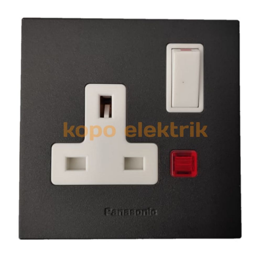 Panasonic Stopkontak AC Style Black Stop Kontak AC Hitam Minimalis