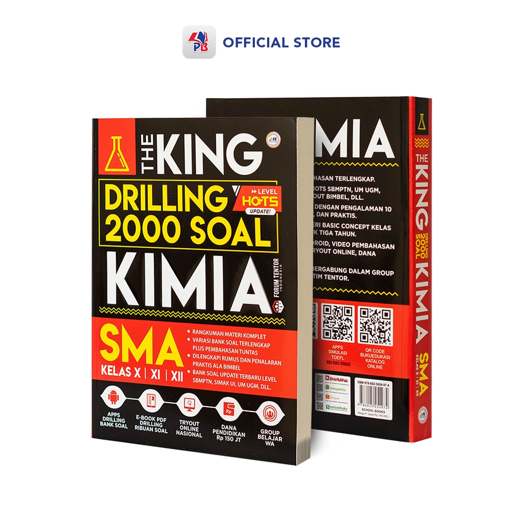 Buku Soal The King : Drilling 2000 Soal Biologi / Matematika / Kimia / Fisika / Biologi SMA Kelas X XI XII HOTS Update Free Bonus-KIMIA 2000 SMA
