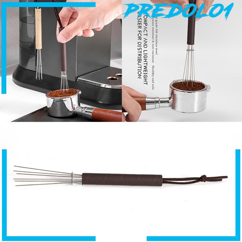 Needle Coffee Tamper Needle Type Leather Wrapped Handle for Coffee Maker