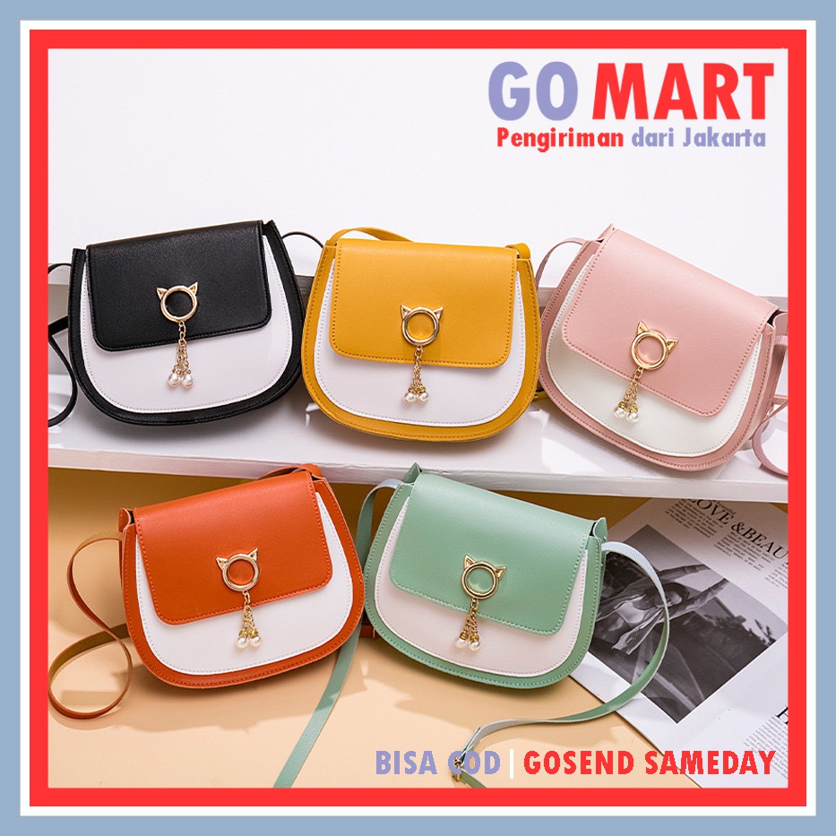 Tas Selempang Wanita Kombinasi 2 Warna - Tas Wanita Fashion Korea Import Terbaru [SL14]