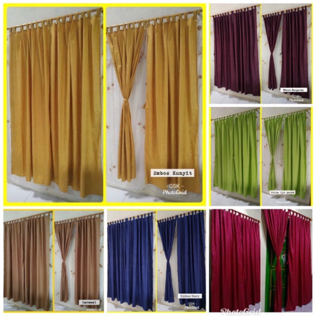 [ PINTU DAN JENDELA ] GORDEN TALI + PONI MOTIF EMBOS / EMBOSS / POLOS WARNA PART 2