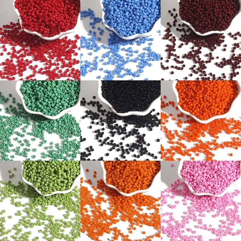 【2/3/4mm】Charm Czech Glass Seed Beads DIY Gelang Kalung Untuk Membuat Perhiasan Aksesoris