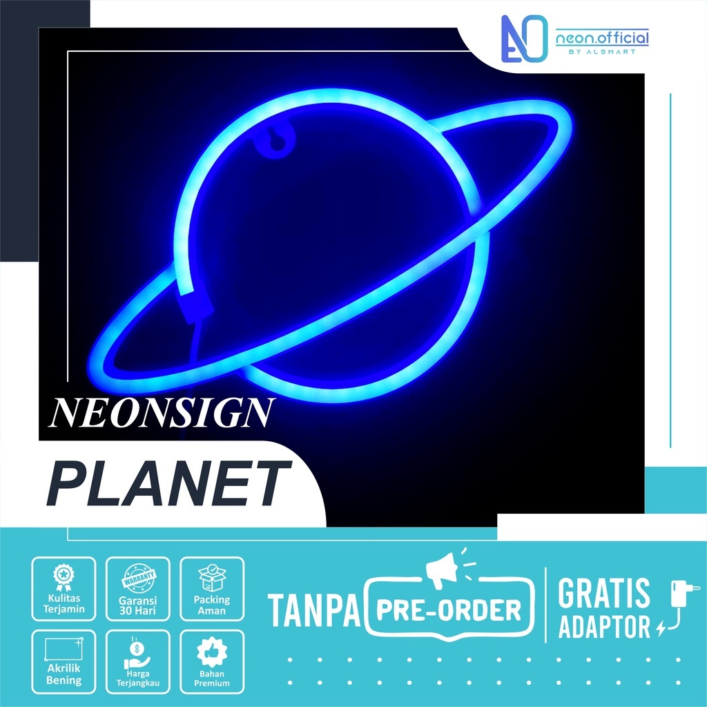 Neon Sign Planet Custom Neon Sign neon flex | Led Custom wall decor Hiasan dinding