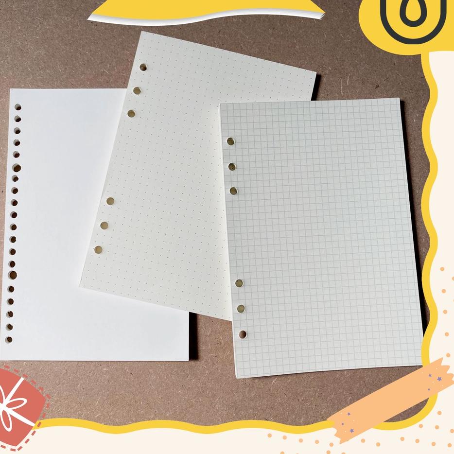 

Trx Cc1C6-- [THE UNIVERSE] 100gsm Isi Binder A5 6 Lubang 20 Lubang Polos Bergaris Refill Kertas Loose Leaf - ST012