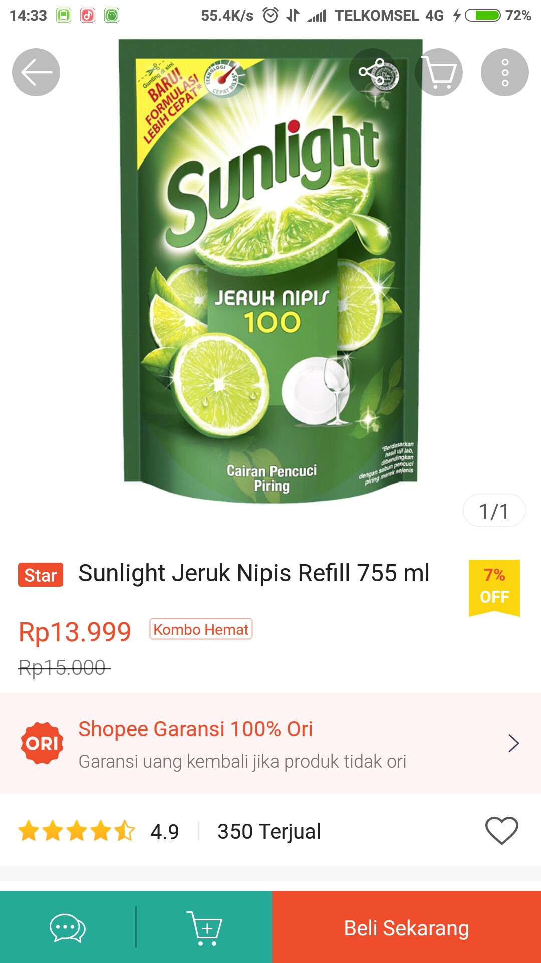 Yuri Ligent Lime 600 Ml