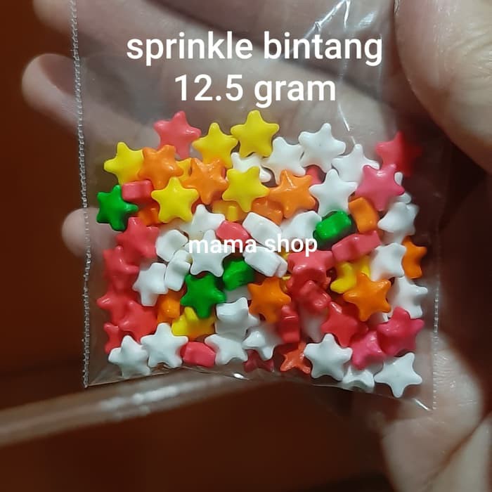 

Sprinkle Trimit Star Bintang Hiasan Kue Cupcake Candy Permen Edible