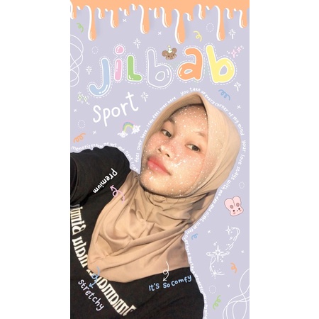 Bergo Jersey Premium / hijab sport pendek