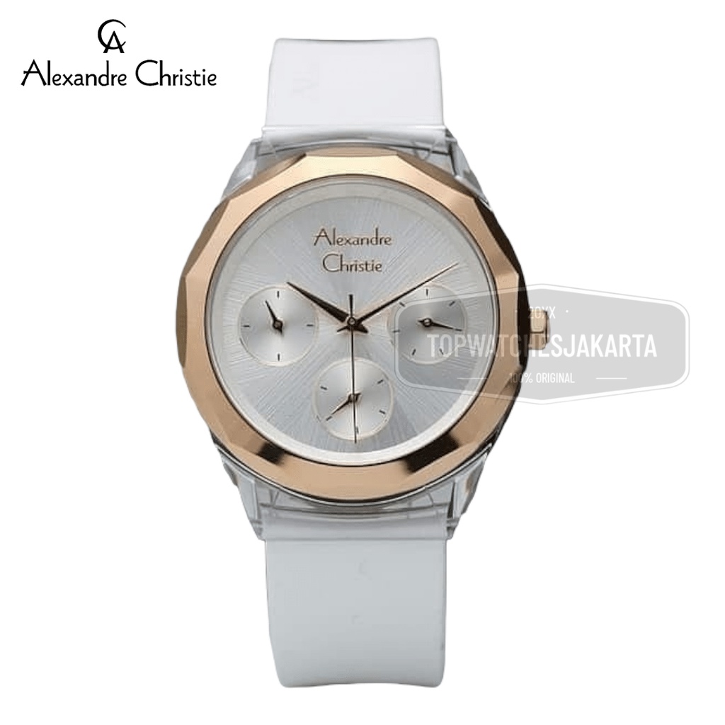 Alexandre Christie AC2808 Jam Tangan Wanita AC 2808 WHITE