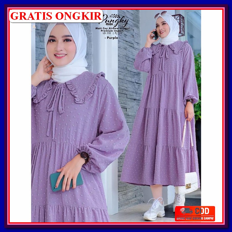 Dress Wanita / Long Dress / Gamis Panjang Muslim / Gamis Wanita Lengan Panjang / Gamis Fashion Musli