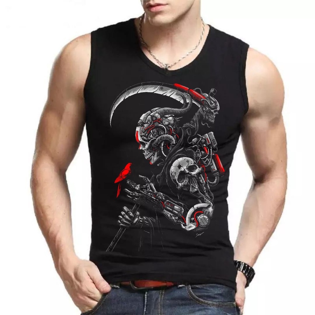 Asgard777 - SINGLET PE MOTIF REACHER / kaos cowok / kaos singlet / kaos dalem singlet cowok