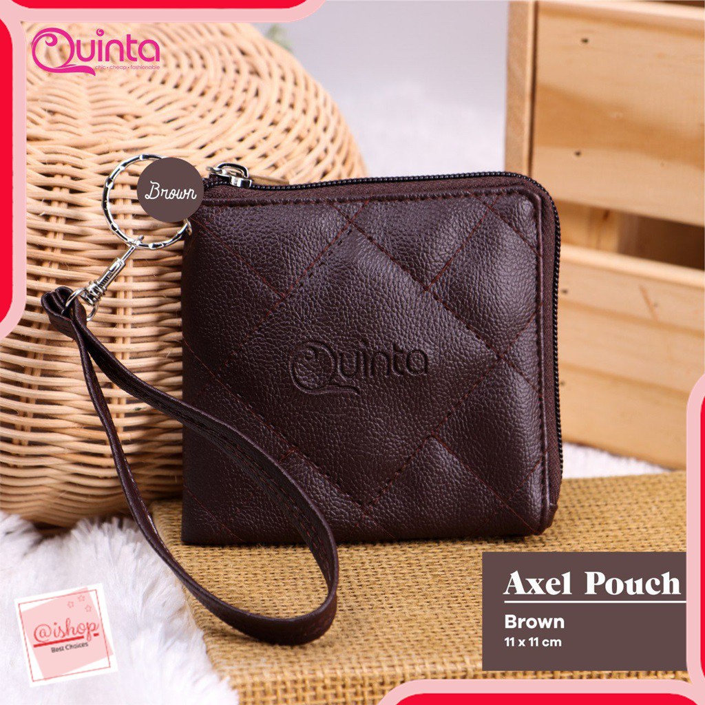 QUINTA MINI AXEL DOMPET KARTU GANTUNGAN KUNCI POUCH SERBAGUNA