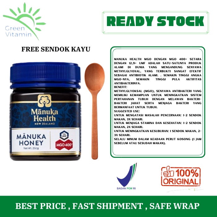 

Manuka Health MGO 400+ (250gr)