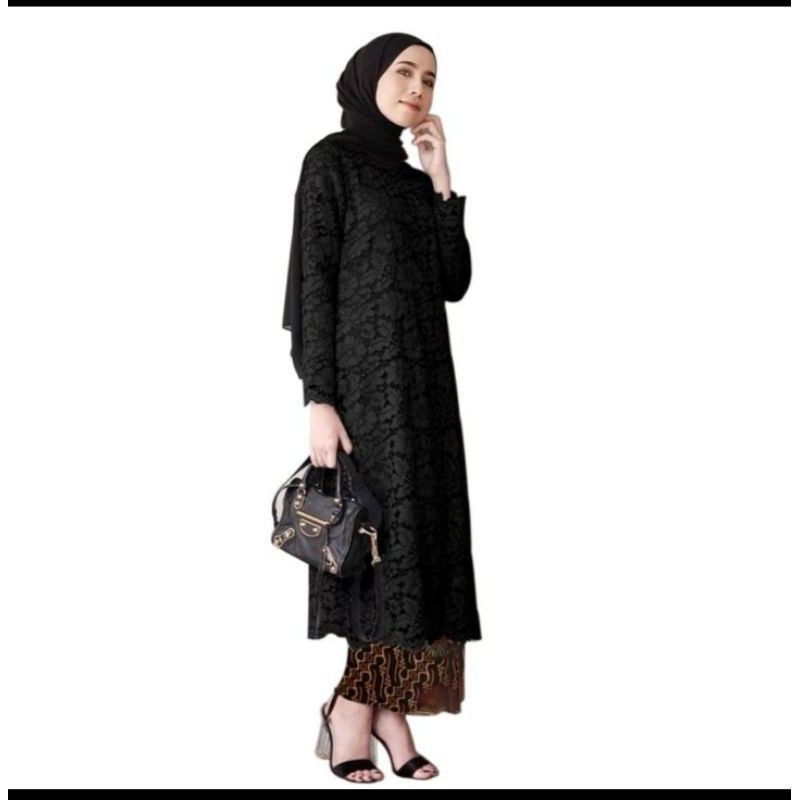 Nasywa | SETELAN KEBAYA TUNIK BROKAT JUMBO / KEBAYA KURUNG DRESS MUSLIMAH / KEBAYA KONDANGAN TERLARI