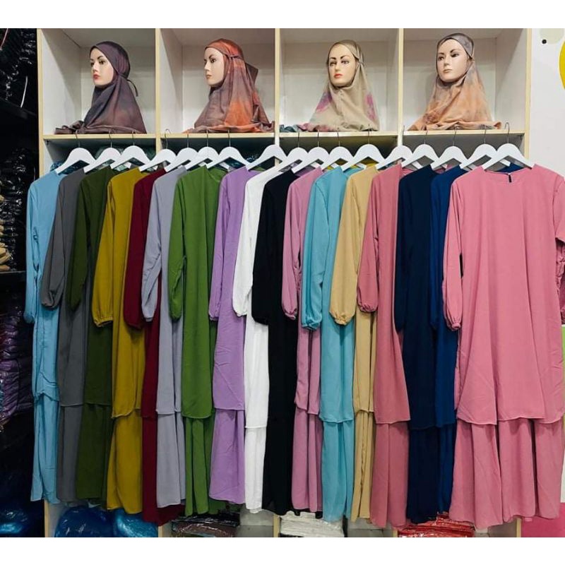 Gamis Malay Warna Putih Tulang