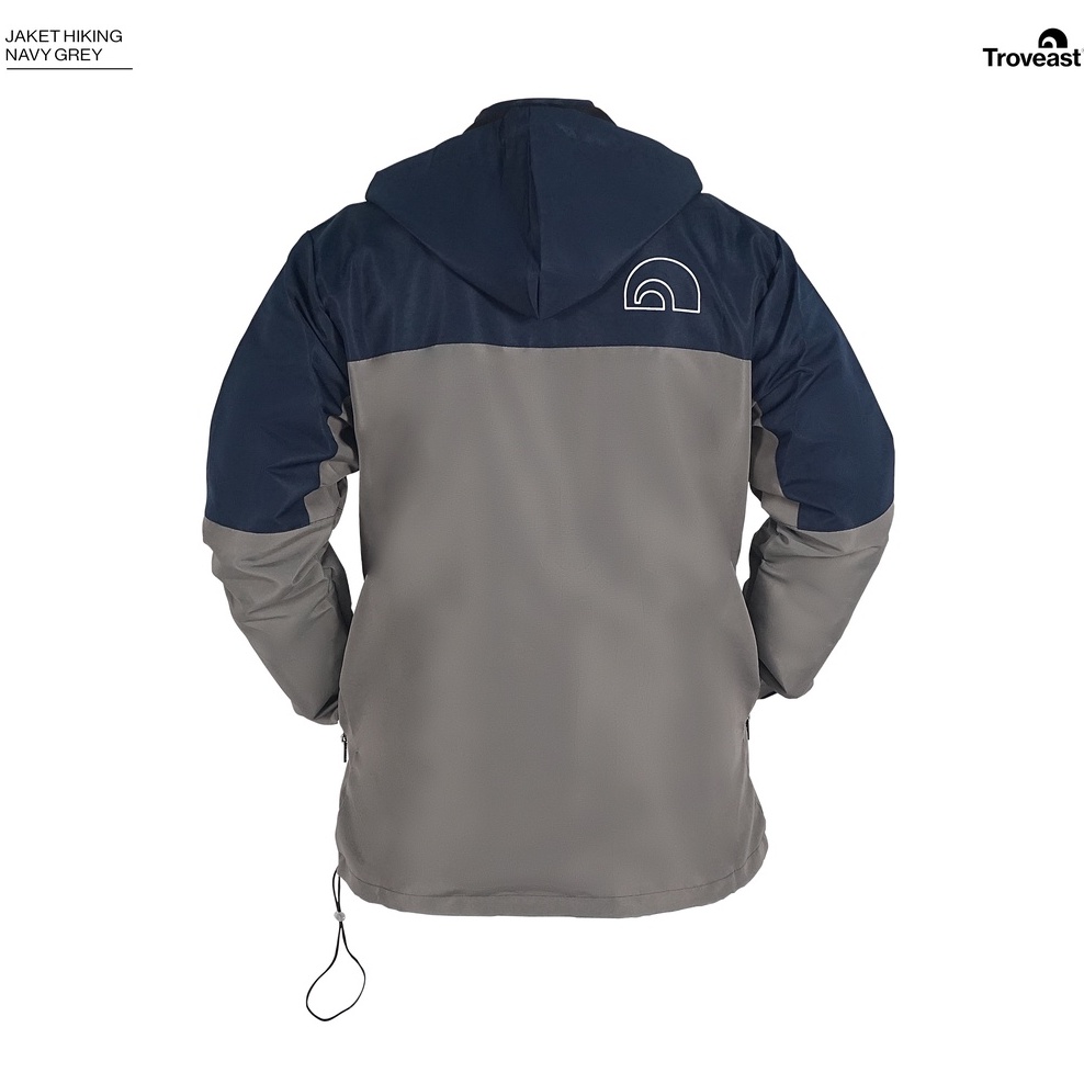 Troveast Jaket Parasut Original Waterproof Hiking Series-Navy Grey XL
