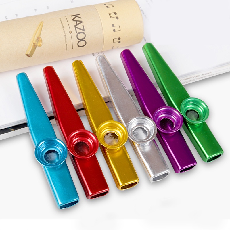 ★Aluminium Bahan★ Flute Kazoo/Alat Musik Tiup Metal Kazoo/Metal Kazoo/Musik Tiup Kazoo