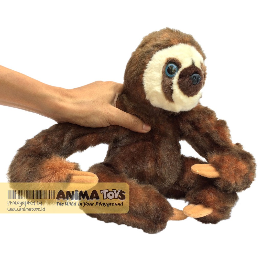 Boneka Hewan Kukang Coklat Brown Sloth Animatoys SPRi028