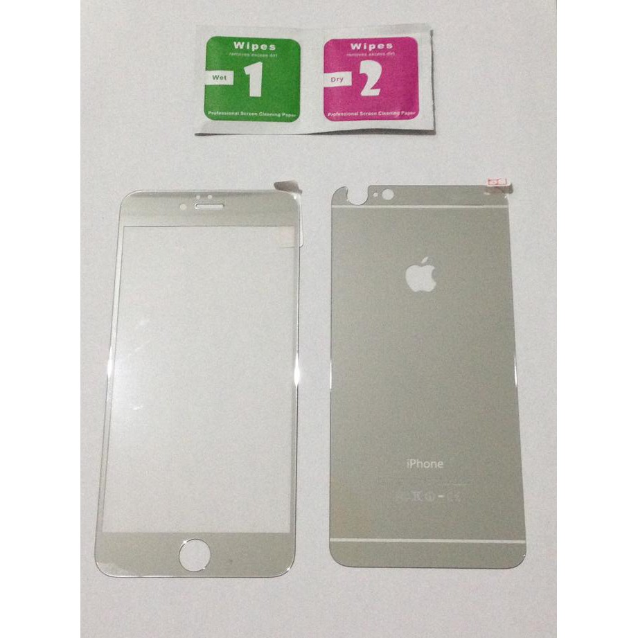 Iphone 6 / 6S Plus Electroplate Mirror Silver Premium Tempered Glass