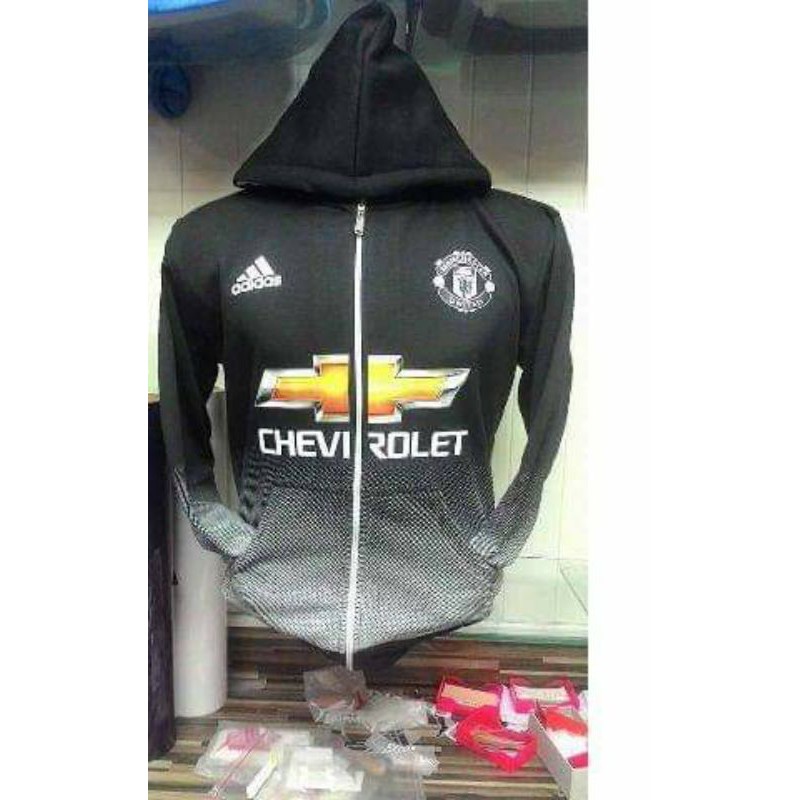 Jaket Hoodie Kombinasi Manchester United//Jaket Gradasi Manchester United//Jaket Bola Masakini//