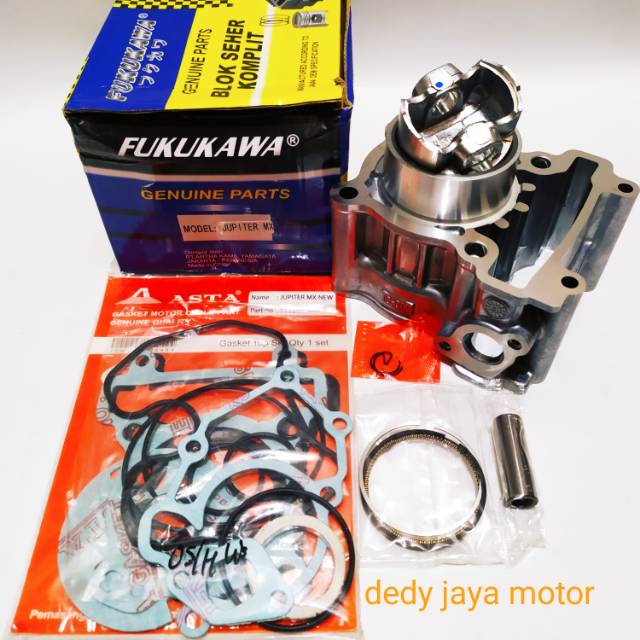 Blok seher komplit + paking top set jupiter mx, jupiter mx new original fukukawa genuine parts