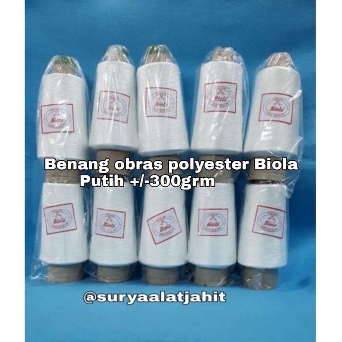 Obras Polyester Biola @300grm Putih =rp.12.500/1cones