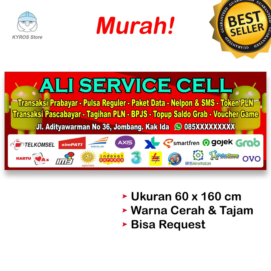 BANNER KONTER HAPE SPANDUK MURAH