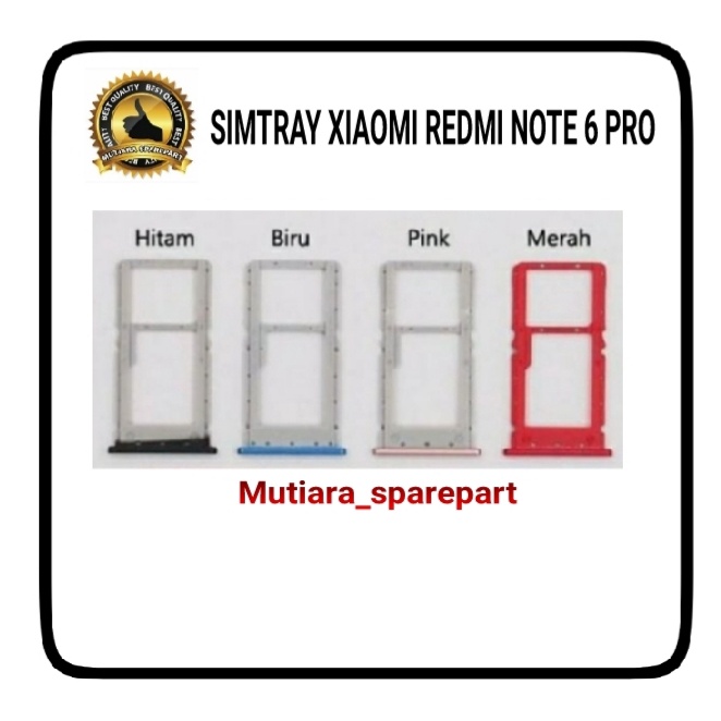 SIMTRAY / SLOT SIM / TEMPAT SIM CARD XIAOMI REDMI NOTE 6 PRO