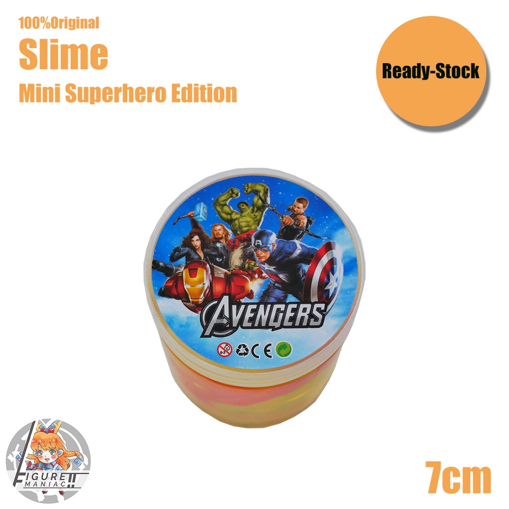 Mainan Anak - Slime Mini Superhero Tabung Edition 7 cm Import Premium