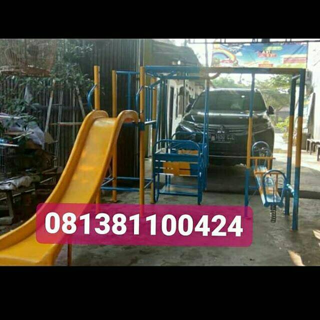 Ape luar 3 set prosotan ayunan jungkat jungkit mainan anak pau fasum