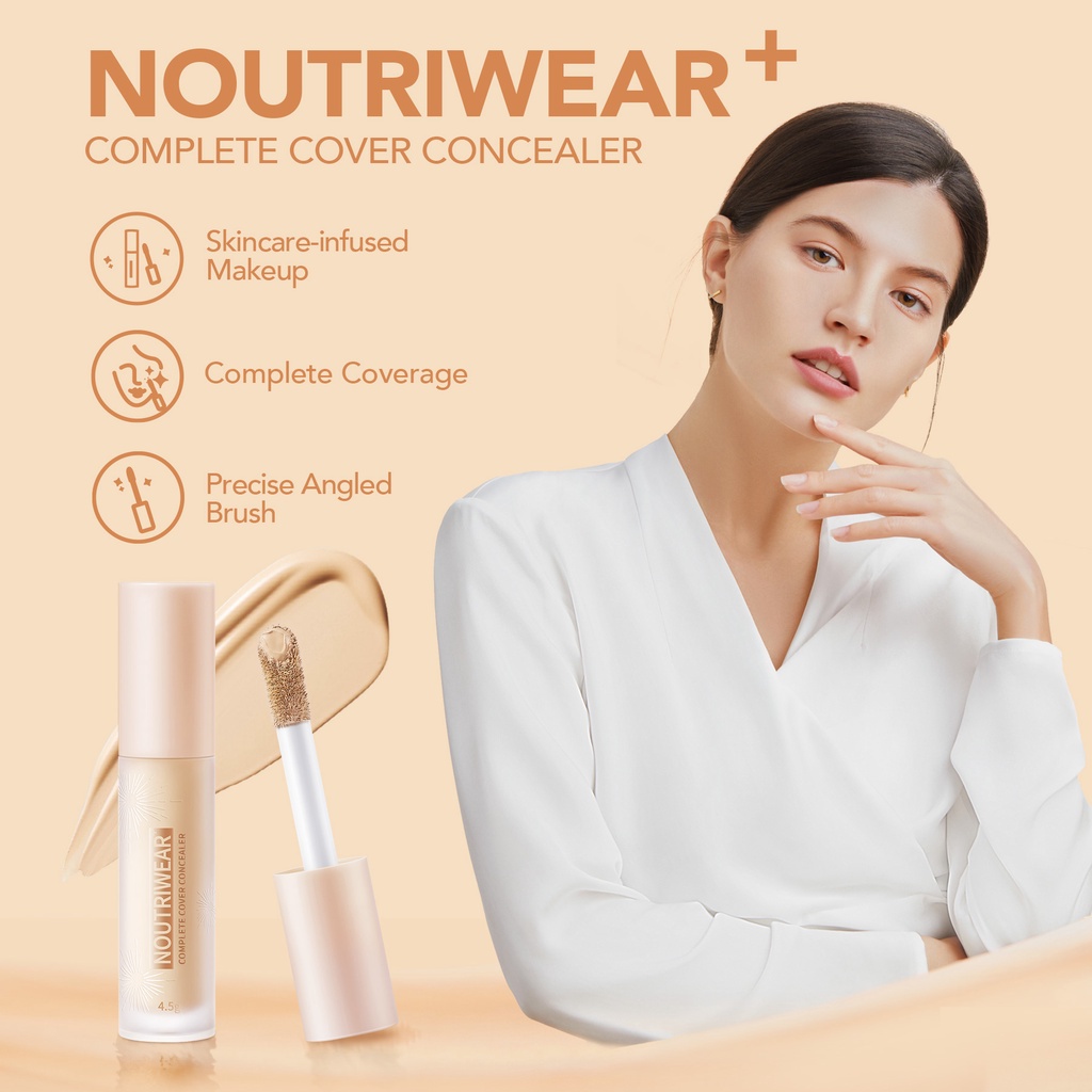 YOU Concealer NoutriWear+ Complete Cover Full Coverage | Tahan Lama 24 Jam | Nourishing