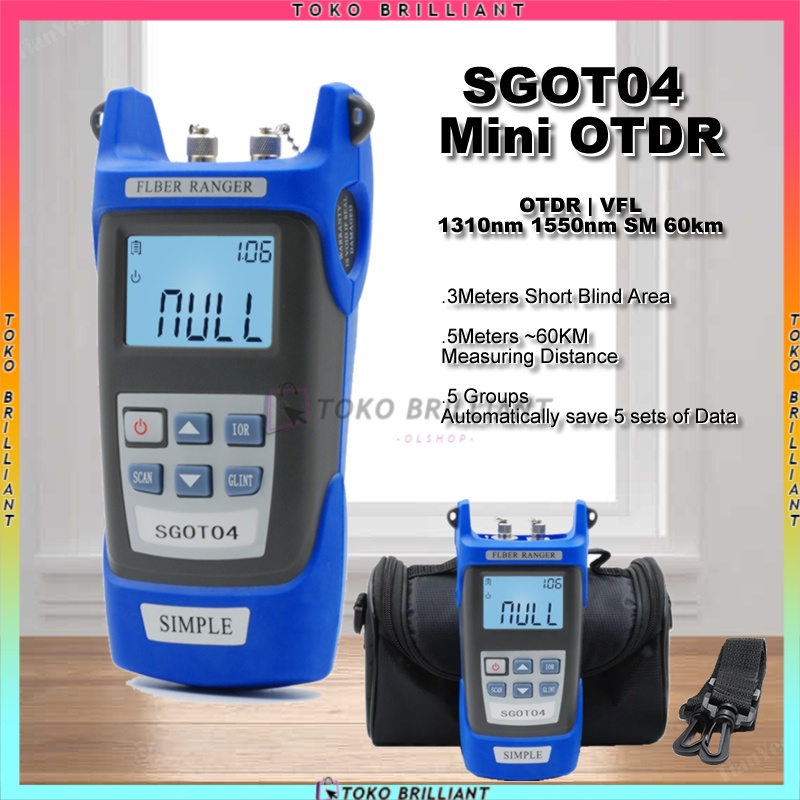 Simple OTDR SGOT04 60km Optical Fiber Ranger 13101550nm SM Mini OTDR