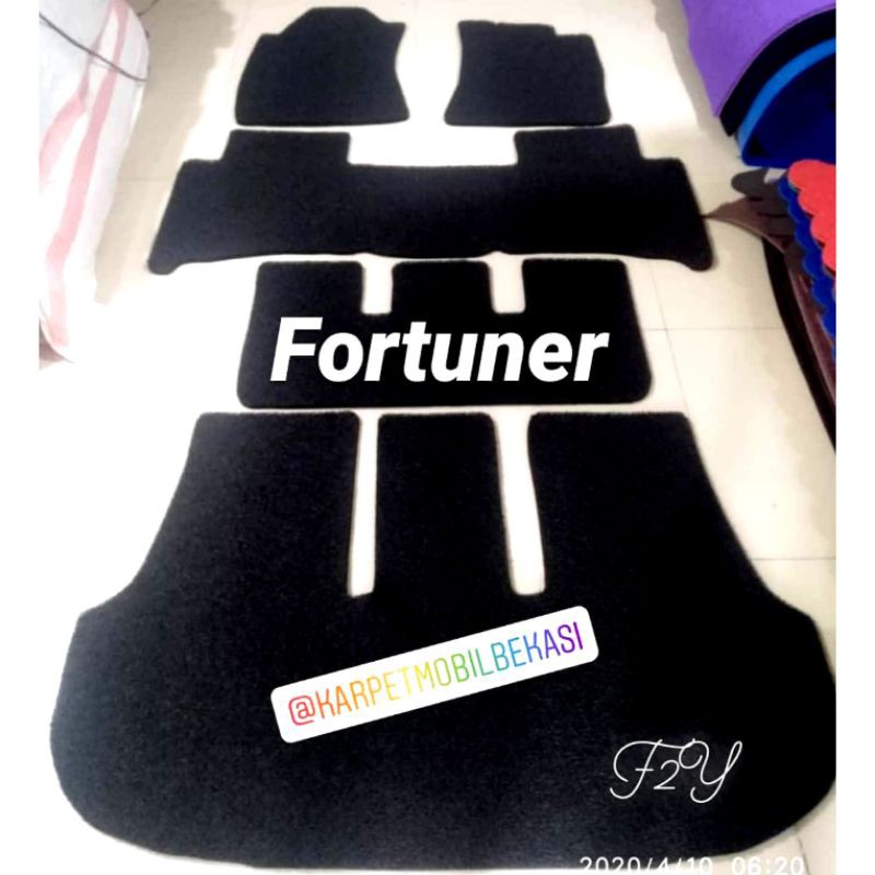 KARPET MOBIL MIE BIHUN TOYOTA FORTUNER FULL SET BAGASI