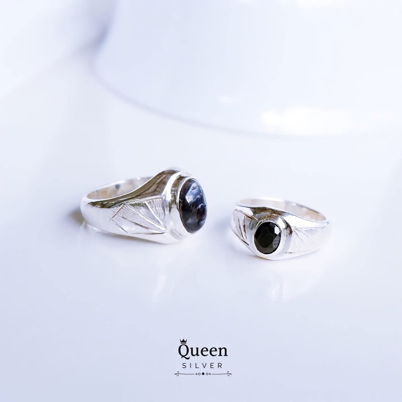 CINCIN EMBAN AKIK CINCIN KAWIN COUPLE RING SILVER 925