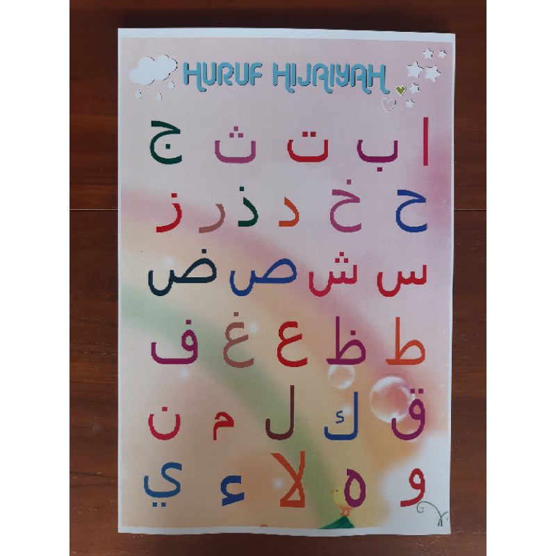 POSTER EDUKASI ANAK HURUF HIJAIYAH