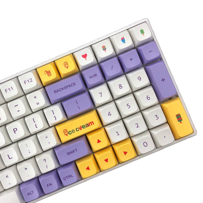 KEYCAPS ICE CREAM XDA PROFILE SUBLIM SINGLE SHOT MECHANICAL KEYBOARD