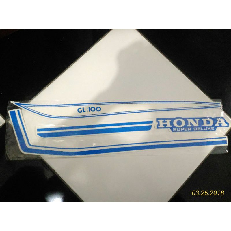 STRIPING - STICKER Honda GL 100 - GL 125 - GL100 - GL125 BIRU