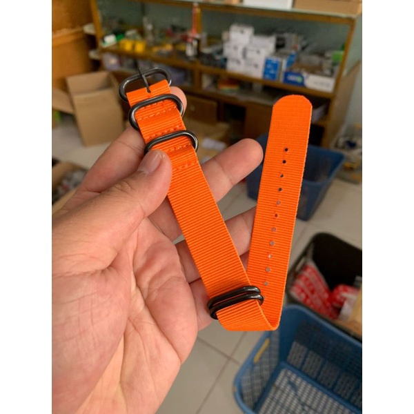 Strap Tali Jam Tangan Nato Zulu Kanvas oren 20MM