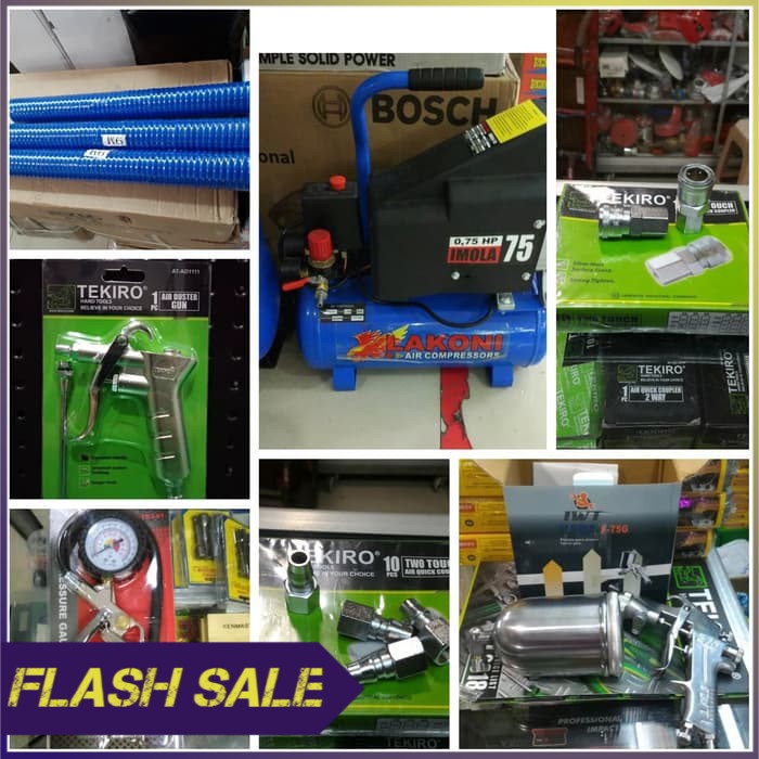 PAKET LENGKAP MURAH KOMPRESOR LAKONI IMOLA 75   CAT   ISIAN ANGIN