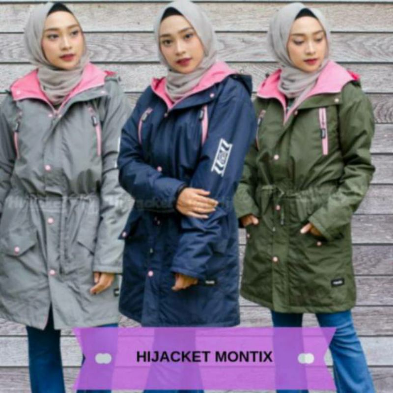 JAKET PARKA WANITA PARASUT / JAKET HIJABER MONTIX TERMURAH PREMIUM / JAKETMUSLIMAH WANITA HIJAB /JAKETCEWEK TERMURAH /PARKACEWEK WANITA PREMIUN