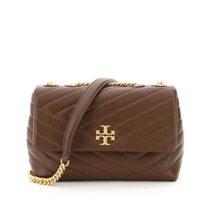 Tory Burch Kira Chevron Convertible Shoulder Bag Medium 27 Cm -Taupe