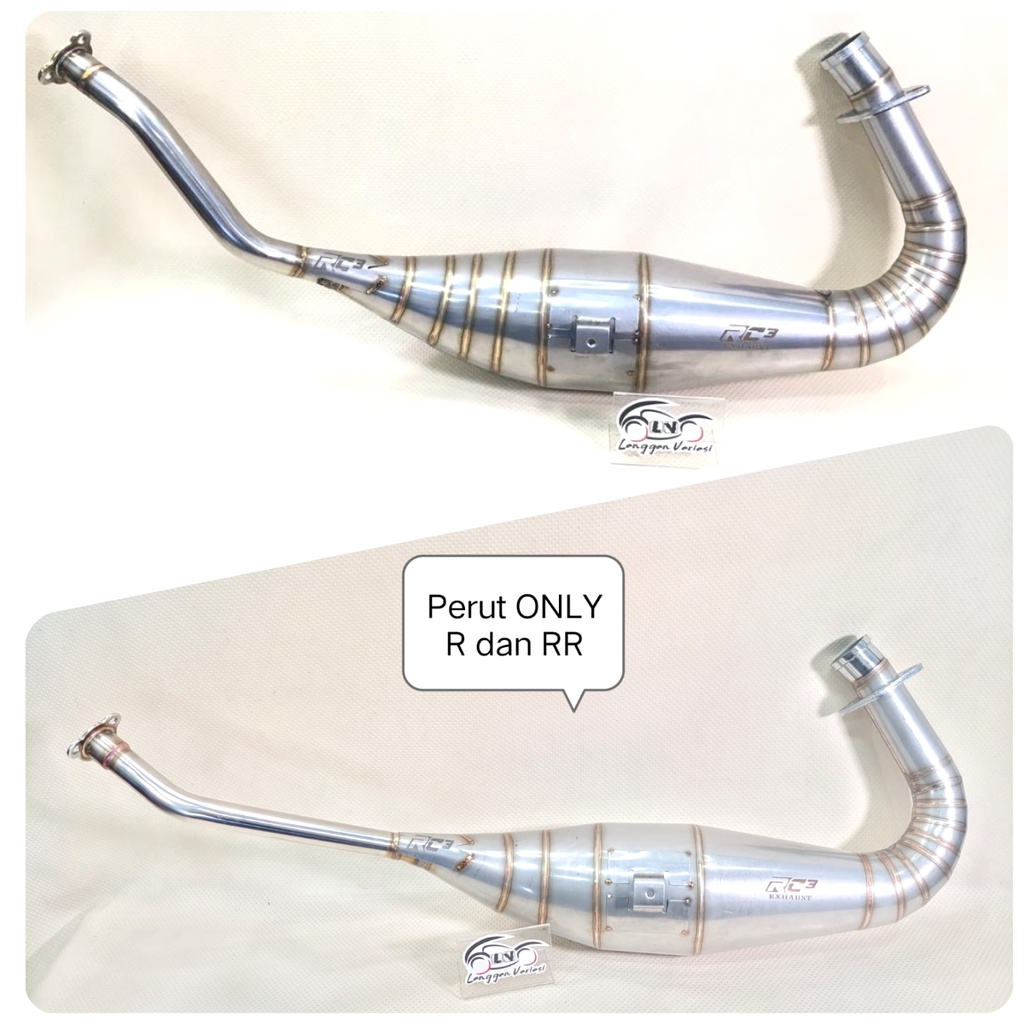 Leher Leheran Gembungan Chamber Perut Knalpot RC 3 RC3 Ninja N 150 R RR Standar / Cobra