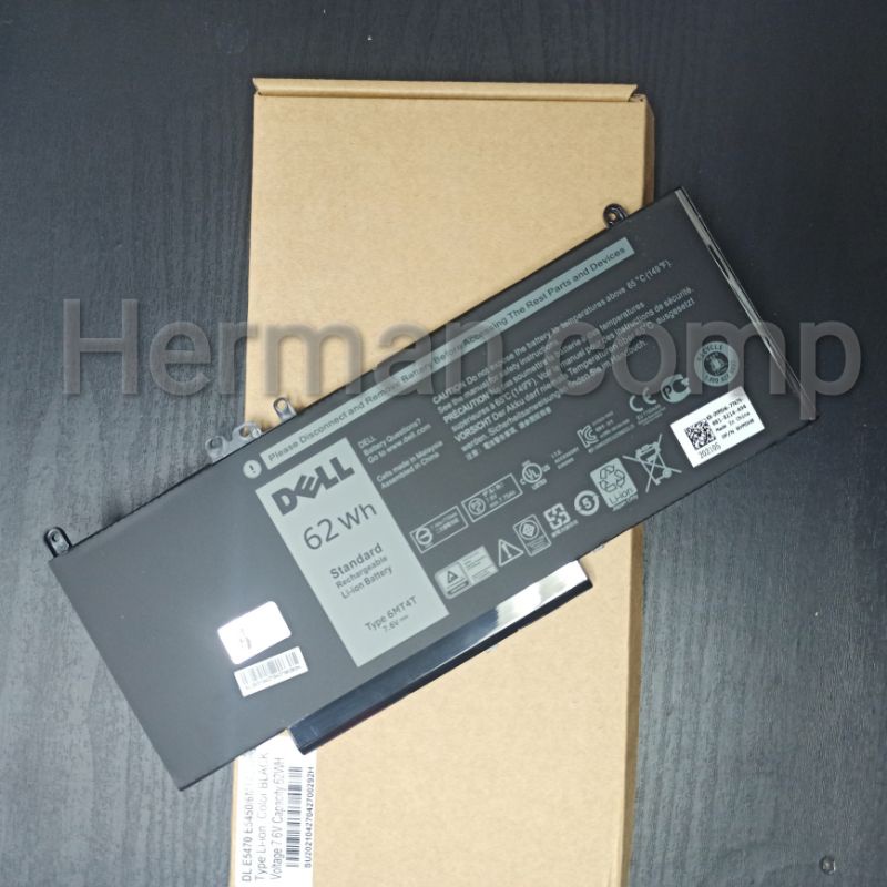 ORIGINAL BATERAI DELL 6MT4T G5M10 7V69Y TXF9M 79VRK E5470 E5570 E5450 E5550 62WH