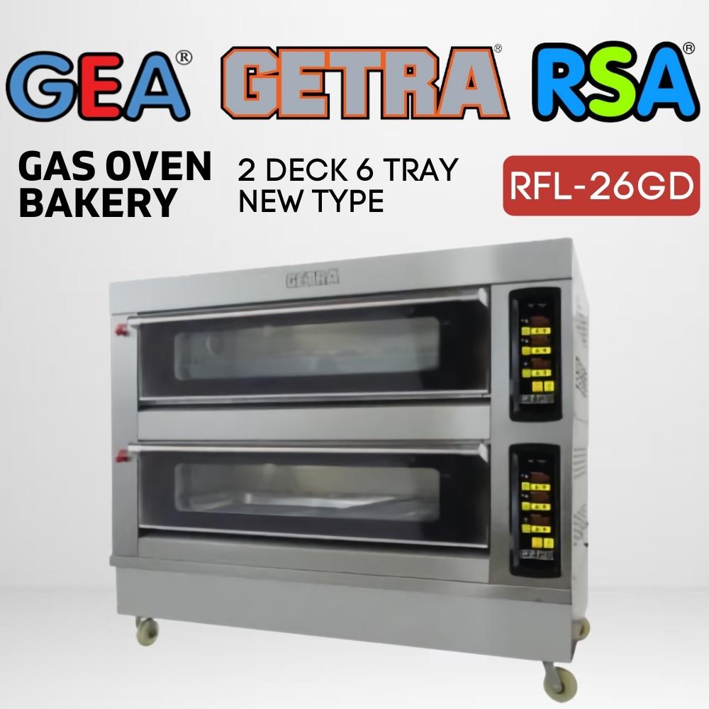 OVEN GETRA 2 DECK 6 TRAY RFL 26GD PEMANGGANG ROTI KUE ORIGINAL