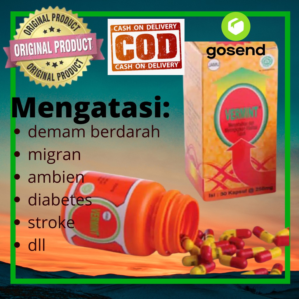 vermint 30 kapsul/vermint 30/vermint kapsul/Suplement tubuh. Vermint besar 30 kapsul