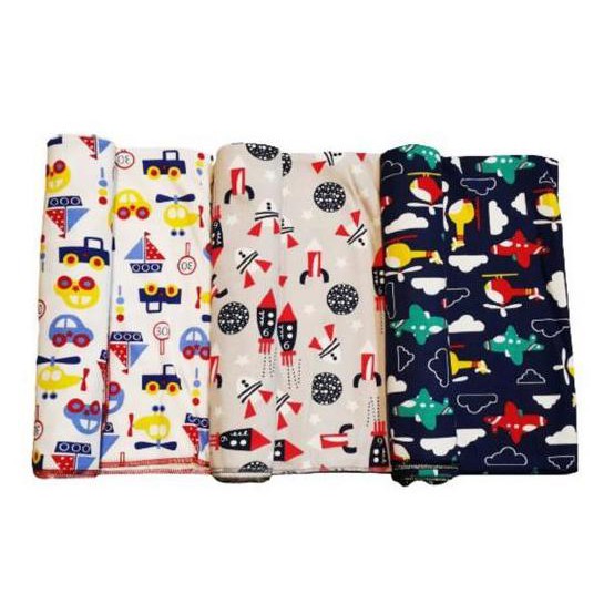 Bedong Bayi Kaos Little Owl 3Pcs Sni - Bedong 3Pcs, Little Owl