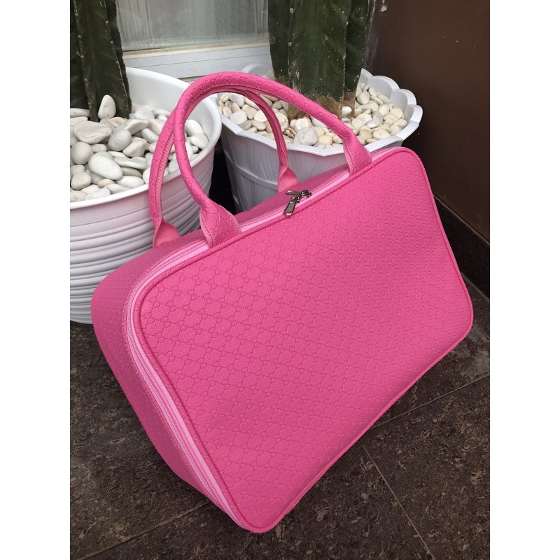 travel bag q kecil baby pink / koper / koper kecil