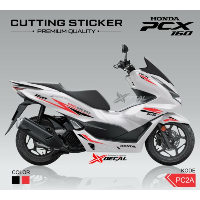 Cutting sticker PCX 160 cc / stiker pcx putih tahun 2021